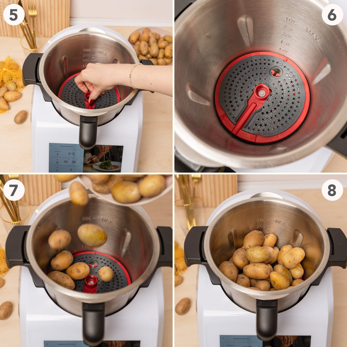 WunderPeeler® (mit Träger) | Kartoffelschäler - Aufsatz für Monsieur Cuisine - Wundermix GmbH