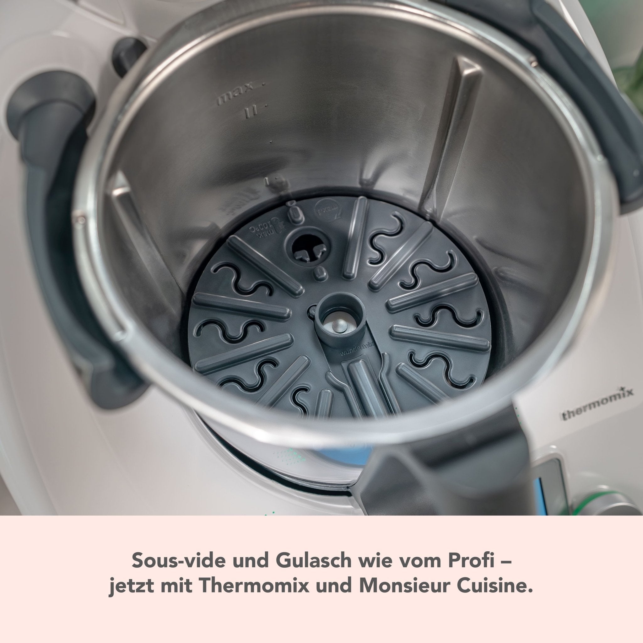 WunderPlate® (mit Träger) | Messerabdeckung für Thermomix TM7, TM6, TM5, TM31 - Wundermix GmbH