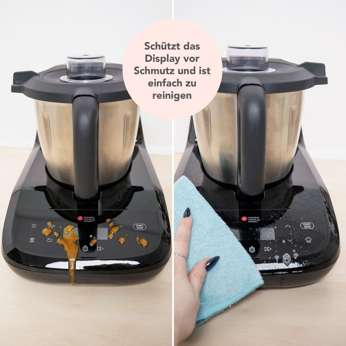 WunderScreen® Hybrid - Glas Displayschutz für Monsieur Cuisine Connect, Trend und Compact - Wundermix GmbH