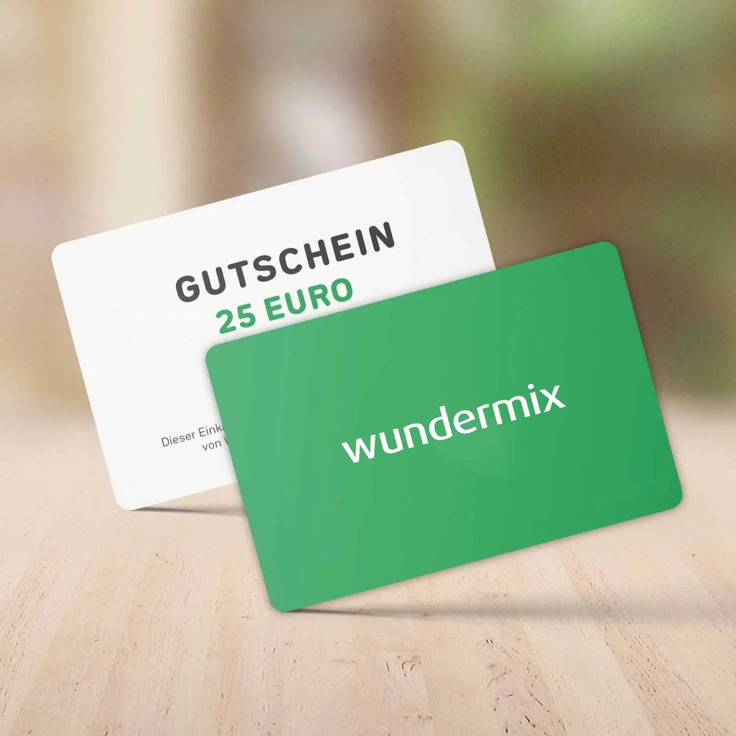 Geschenkgutschein für wundermix.de als bedruckte Gutscheinkarte - Wundermix GmbH