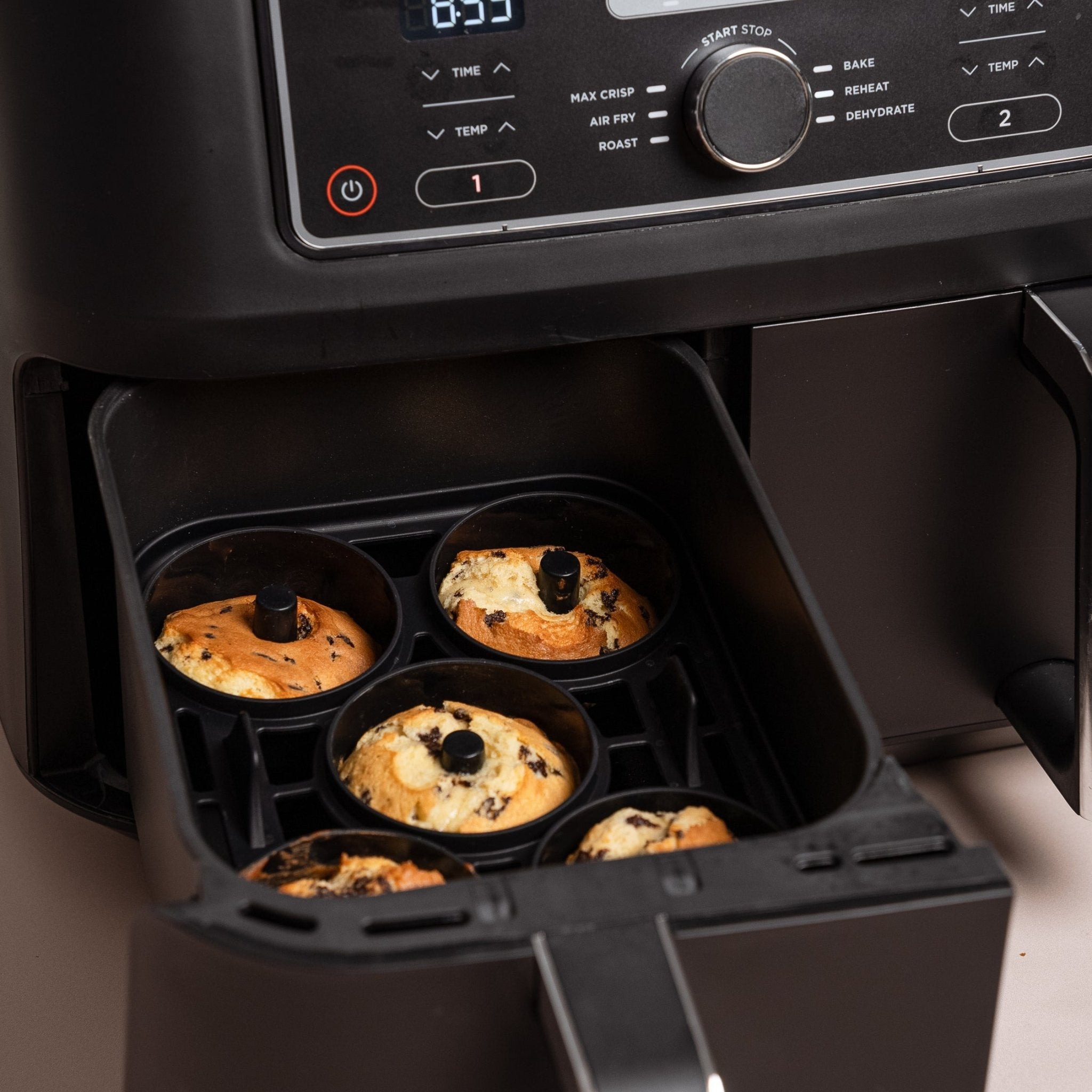ZauberFry | Backform „Mini - Gugelhupf“ kompatibel mit Ninja Airfryer (2er - Set) - Wundermix GmbH