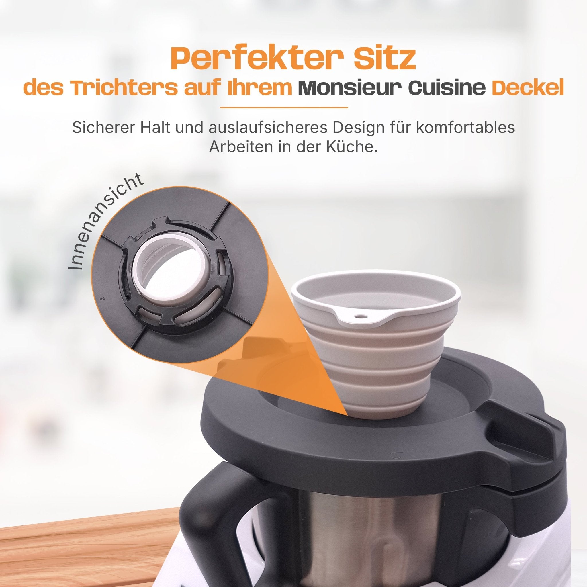 Silikon - Trichter für Monsieur Cuisine Smart, Connect, Trend & Compact - Wundermix GmbH