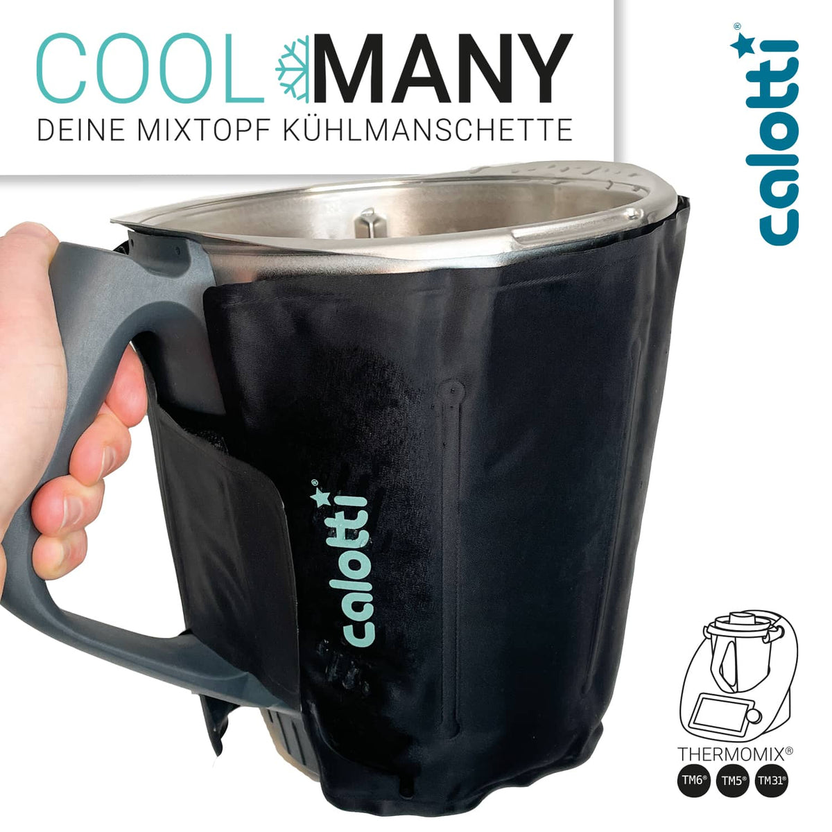 Calotti® Cool Many | Mixtopf - Kühlmanschette für Thermomix TM6, TM5, TM31 - Wundermix GmbH