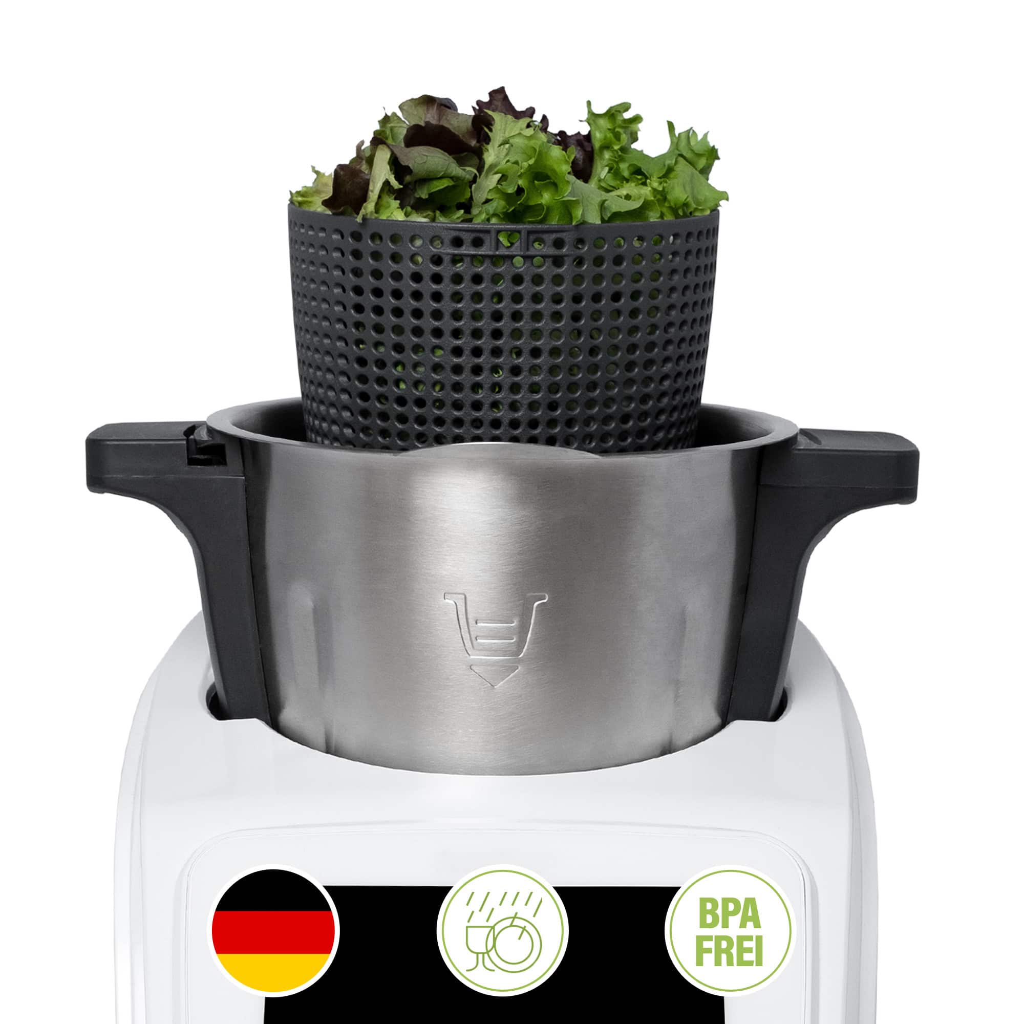 Salatschleuder - Aufsatz von MixFino® für Monsieur Cuisine Connect, Trend und Smart - Wundermix GmbH