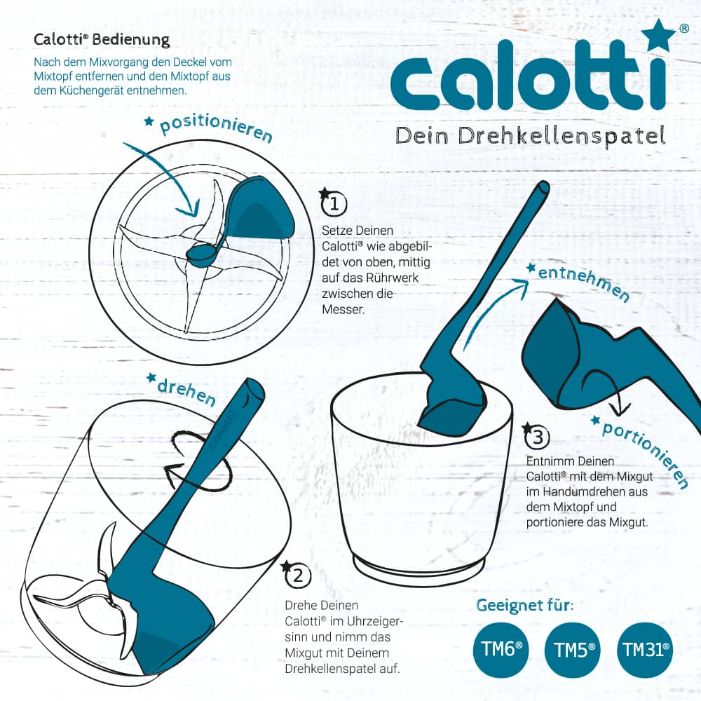 Calotti® | Drehkellenspatel für Thermomix TM7, TM6, TM5, TM31 - Wundermix GmbH