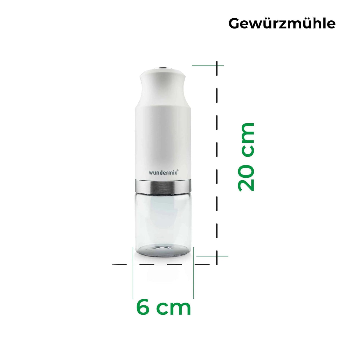 Elektrische Salz - oder Pfeffermühle mit Keramik - Mahlwerk - Wundermix GmbH