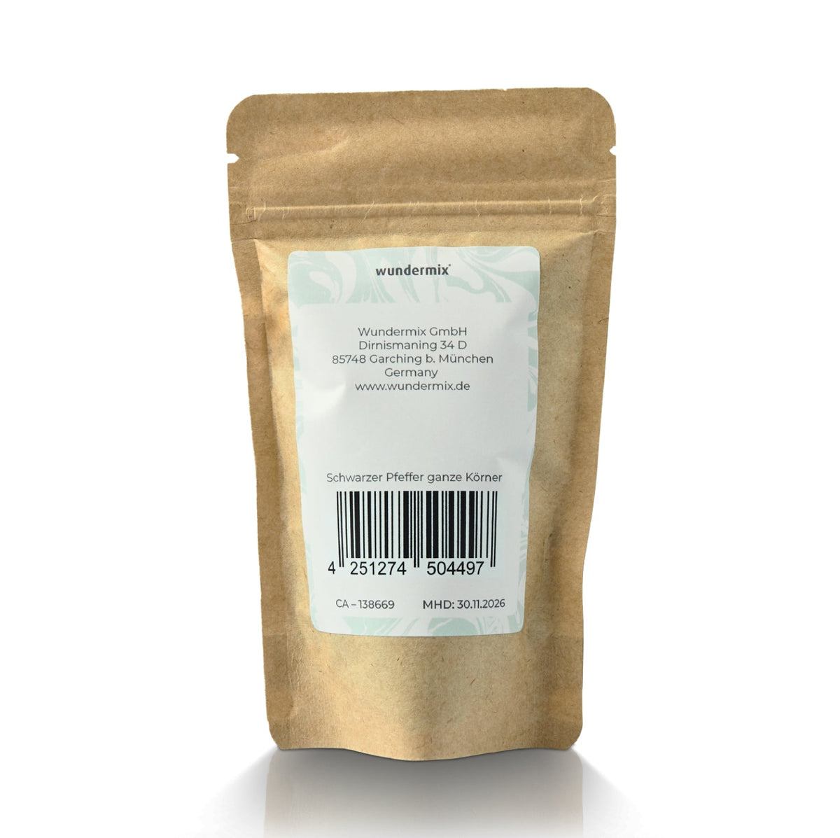 WunderSpice | schwarze Pfefferkörner | 60g - Wundermix GmbH