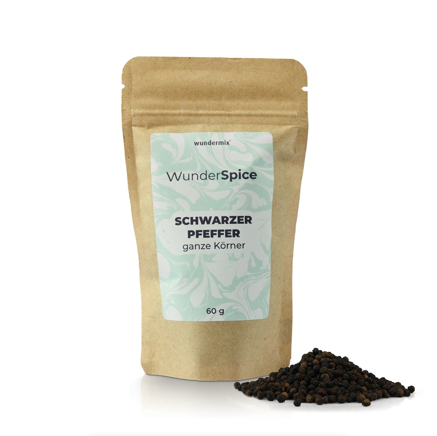 WunderSpice | schwarze Pfefferkörner | 60g - Wundermix GmbH