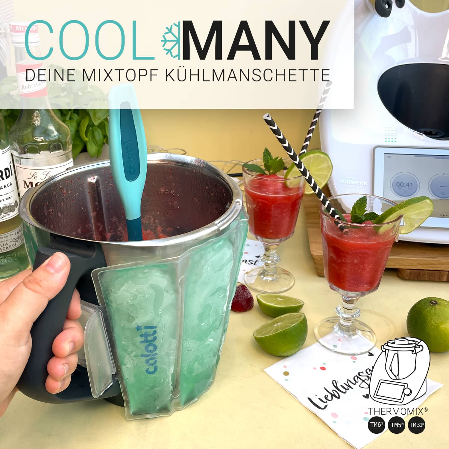 Calotti® Cool Many | Mixtopf - Kühlmanschette für Thermomix TM6, TM5, TM31 - Wundermix GmbH