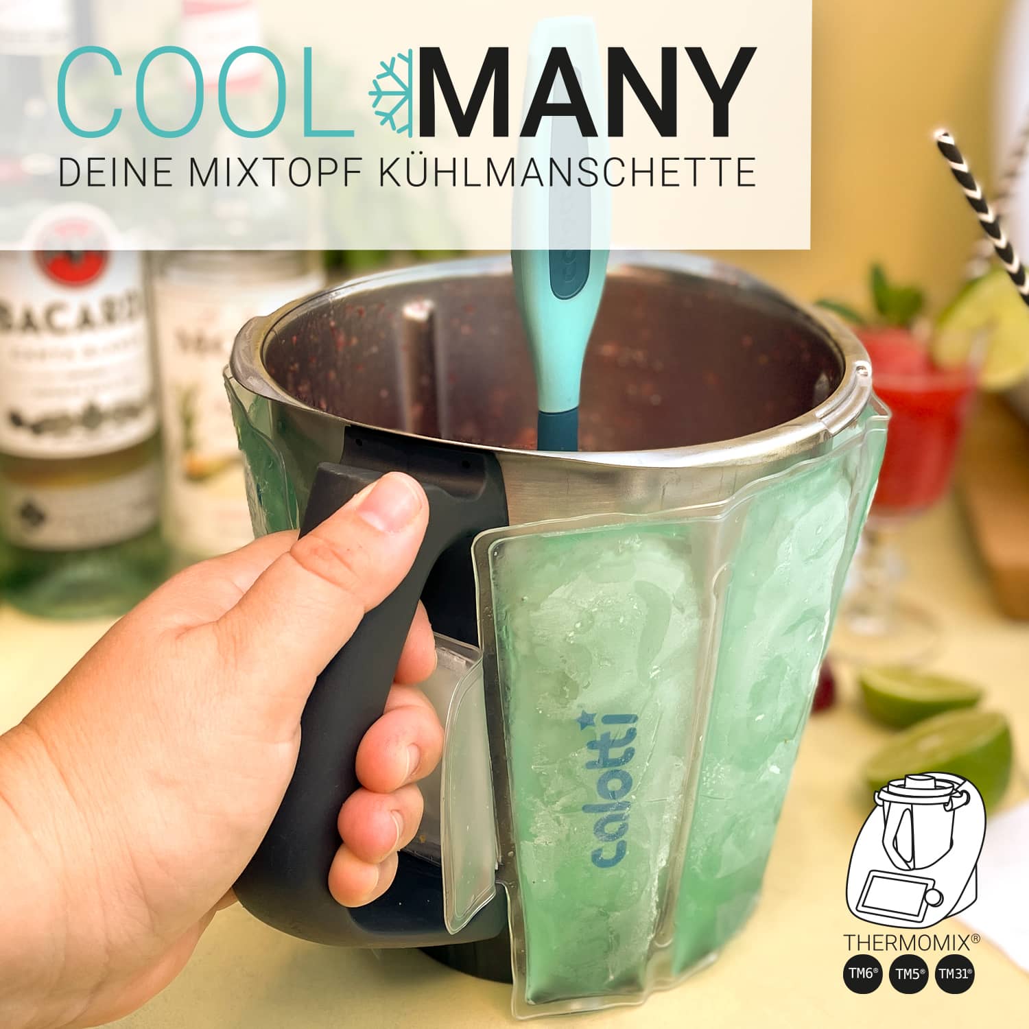 Calotti® Cool Many | Mixtopf - Kühlmanschette für Thermomix TM6, TM5, TM31 - Wundermix GmbH