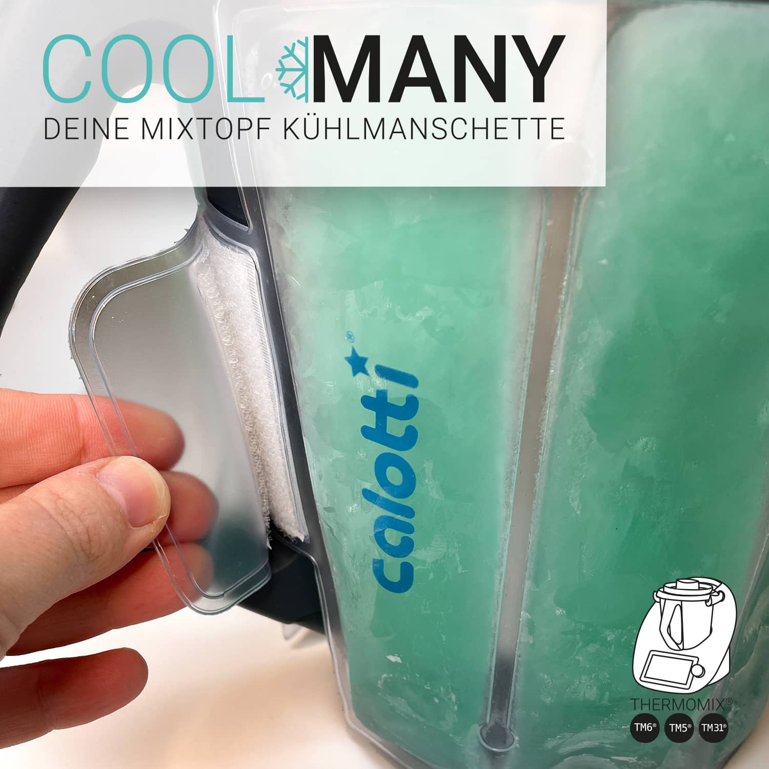 Calotti® Cool Many | Mixtopf - Kühlmanschette für Thermomix TM6, TM5, TM31 - Wundermix GmbH