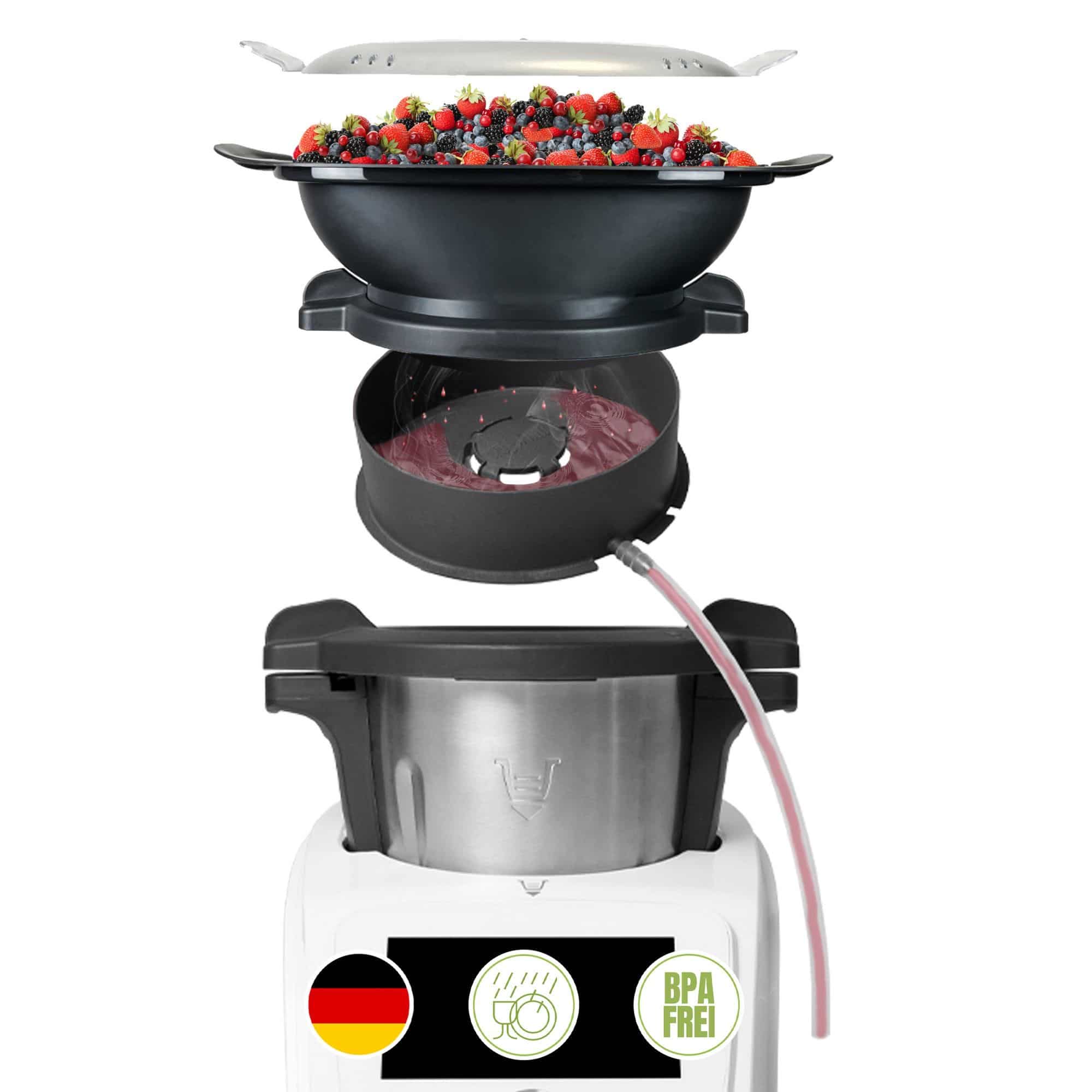 Dampfentsafter - Aufsatz von MixFino® für Monsieur Cuisine Smart, Trend, Connect - Wundermix GmbH